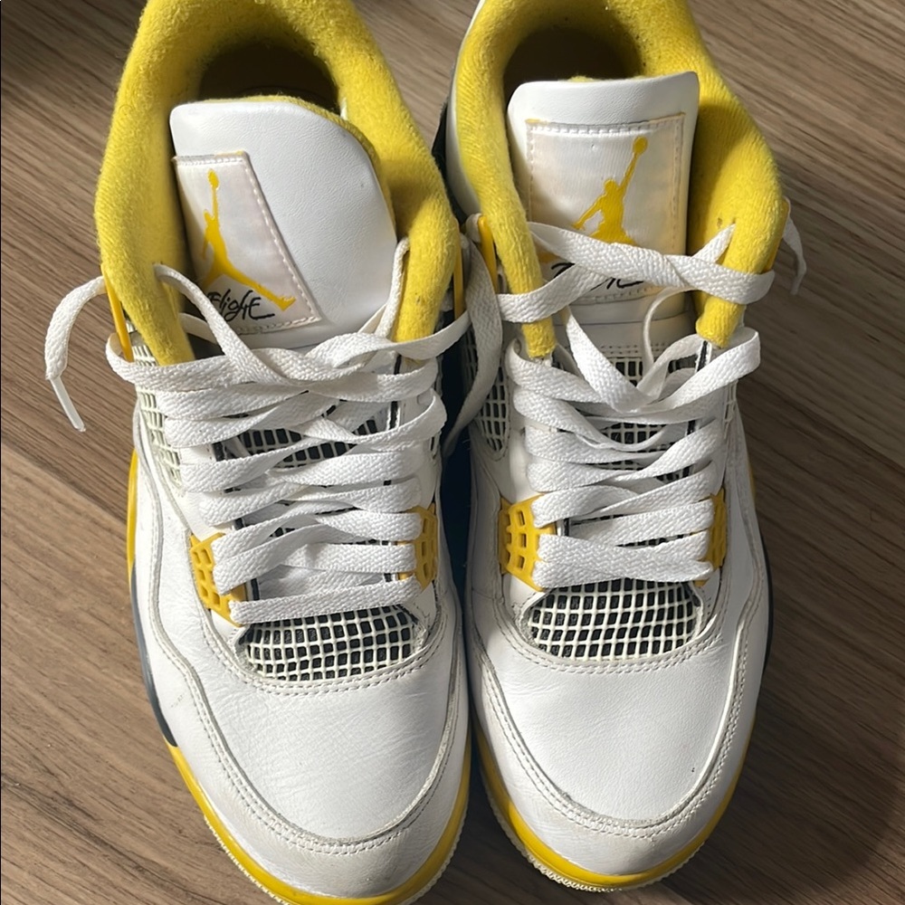 Air Jordan White and Yellow Sneakers
